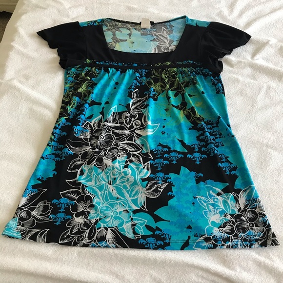 Perseption Concept Size Small Blue and Black Top - Picture 1 of 12